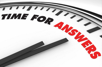 TIME FOR ANSWERS CLOCK © Iqoncept | Dreamstime.com